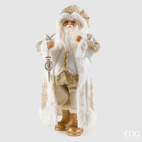 EDG Enzo De Gasperi Decoro Babbo Natale White Gold H82 cm – Decorazione di Natale (1/5)