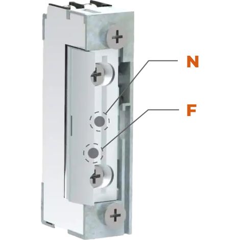 Mecanismo eléctrico 12Vdc reversible con pestillo ajustable de 4mm para puertas DIN