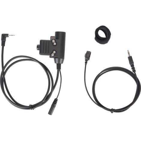 Adaptateur PTT U94 pour talkie-walkie Motorola T6200 6200C : câble de remplacement pour connecteur de casque.-AquaForge (1/5)