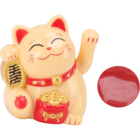 porte bonheur chinois décoration à bras agités lampe solaire (1/5)