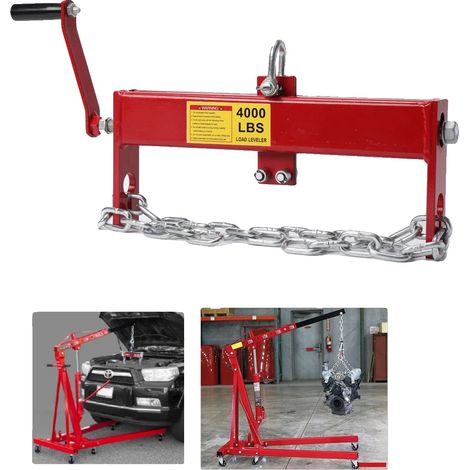 Niveauur de Charge de Moteur, Construction en Acier, Capacité de Poids 2 Tonnes, Dimensions 53 × 20 × 5 cm, Compatible avec les Palans à Moteur, Comprend 2 Chaînes de Support (1/5)