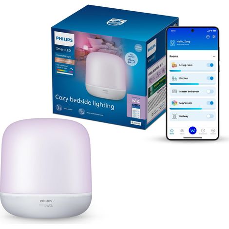 Lampe de Bureau, Multicolore, Lumière Blanche Chaude à Froide, Intensité Réglable, Contrôle Tactile, Synchro Musique (1/5)