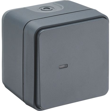 DEBFLEX - 730458 - CYKLONE IP55 Va et Vient Lumineux / Temoin Anthracite (1/5)
