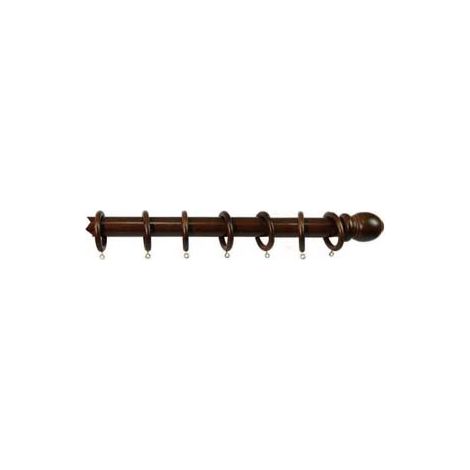 BASTONE IN LEGNO SENZA SUPPORTI Ø MM.35 NOCE  cm.200