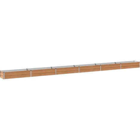 Cama de Jardín Elevada Madera Marrón 600 x 40 x 24 cm vidaXL