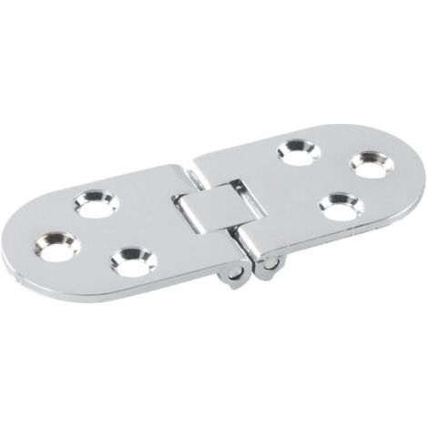 4 PCS Charnières de Table Pliantes,180 Degrés Charnière de Table Pliante à Alliage Zinc Arrondis,Charnière Flip Pliable vis non incluses(Argent) GROOFOO