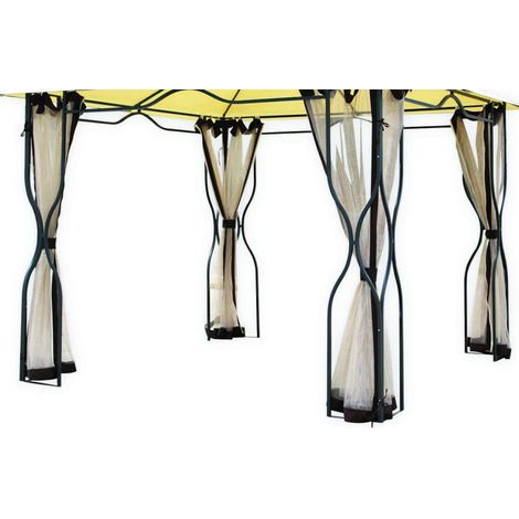 Set 4 Tende Zanzariere di Ricambio per Gazebo Colorado 3x3m Beige