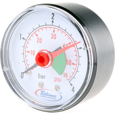 Manomètre RS PRO, 0bar à 4bar, Ø cadran 50mm ( Prix pour 1 )