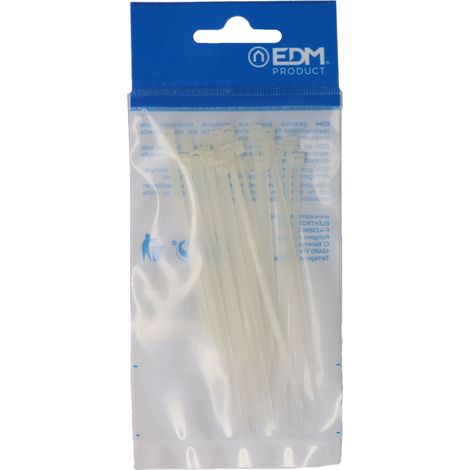 Bridas Natural 2.5X100MM Nylon Alta Calidad Bolsa 25 Unidades EDM (1/4)