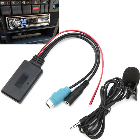 Accessoires auto : câble audio AUX, adaptateur microphone Bluetooth 5.0 pour Alpine KCE-236B (n° 33) (1/5)