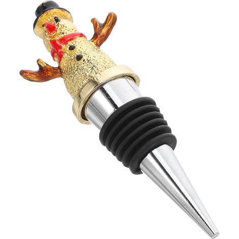 Bouchon en T pour bouteille, verre/liège, bonhomme de neige (1/5)