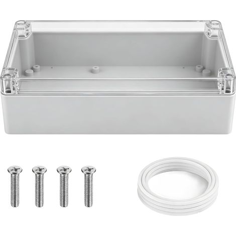 Boîtier dérivation IP65 transparent ABS 200x120x56mm boîtier électronique étanche pour câbles électroniques d'intérieur et d'extérieur (1/5)
