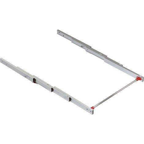 Emuca Führung Lunch für ausziehbaren Tisch, Aluminium, Edelstahl eloxiert (1/5)