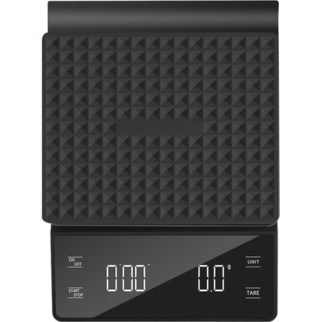 Digitale Kaffeewaage mit Timer, 3 kg/0,1 g, hochpräzise Tara-Funktion, geeignet für Filterkaffee (Batterien nicht im Lieferumfang enthalten).