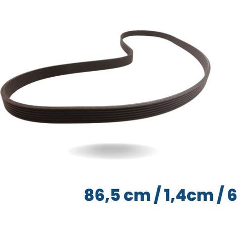 Schwarzer Ausgleichsriemen 86,5 cm / 1,4 cm breit (6 Nocken, 5 Rillen) (1/5)