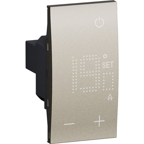 L.Now - Termostato 230V Champa 2 Moduli. Champagne (Bticino Cod. Kc4441)