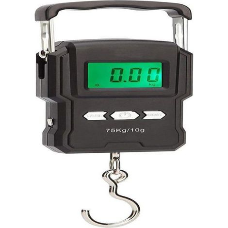 Balance Suspendue - 75 kg - Écran LCD - Précision 50 g - Portable - Pour Pêche Bagages Marché - 1 Pièce (1/4)