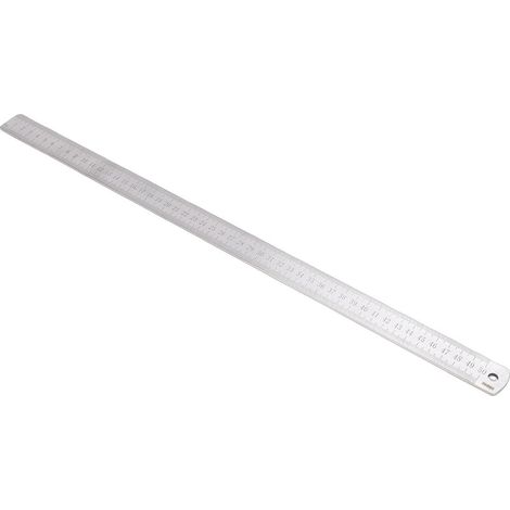 GARRYFIZH Règle en acier 50cm/20 pouces - Double échelle métrique/impériale, haute dureté, pour mesurage professionnel