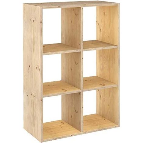 Scaffale Astigarraga Dinamic 6 Marrone Naturale Pino 70,8 x 33 x 105,4 cm Cubi Componibile (1/7)