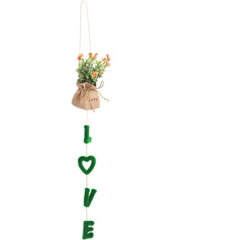 Plante artificielle en pot suspendue au mur, petite plante décorative pour la maison et le jardin, artisanat décoratif (1/5)