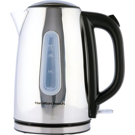 1.7L Polished Stainless Steel Kettle Rise Collection by Hamilton Beach HB01402P