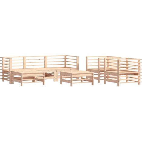 Maison Exclusive - 7-tlg. Garten-Lounge-Set Massivholz Kiefer (1/5)