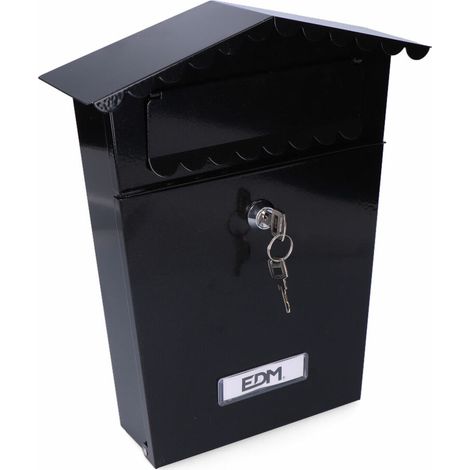 Cassetta postale in acciaio modello House Black EDM (1/2)