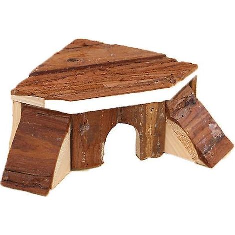 Cage en bois pour rongeurs - Idéale pour les lapins nains, les cochons d'Inde, les rats, les gerbilles, les porcs-épics et les petites tortues - 19 x 14 x 7 cm (1/5)