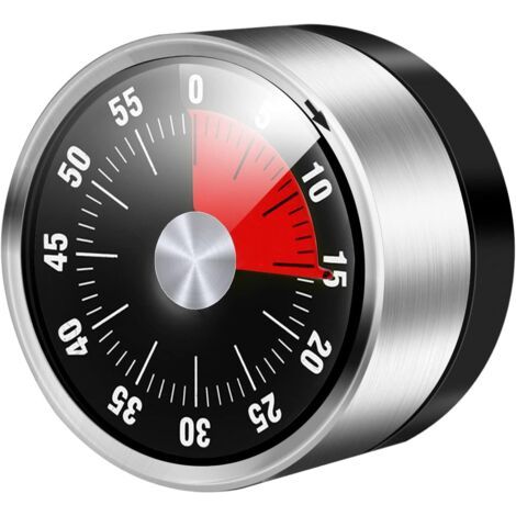 Küchentimer - Zum Kochen, Backen, für den Backofen und zur Zeiterfassung - 1 Stück (Schwarz) (1/4)