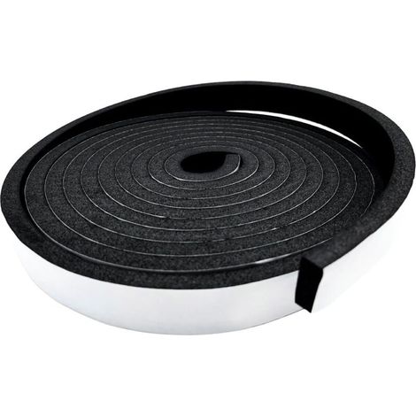 2 PcsJoint Isolation pour Fenêtre Porte, Joint Adhésif en Mousse Caoutchouc, 20mm de Large x 10mm d'Épaisseurs x 5m de Long,Fenêtre Contre le vent, Anti pluie, Anti-bruit