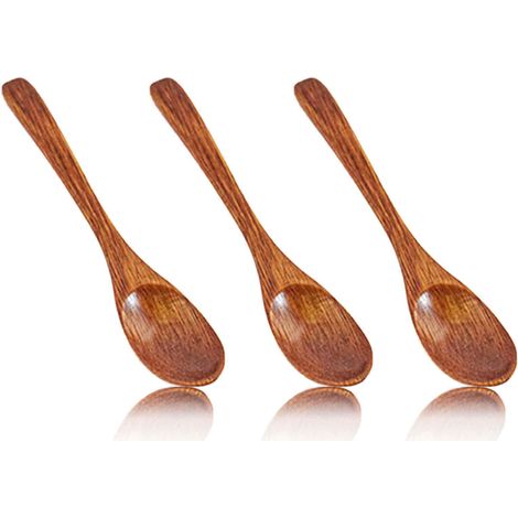 Cuillère En Bois - Cuillère À Miel En Nanmu - Pour Thé Café Sucre Céréales - 15 x 3 cm - Lot De 3