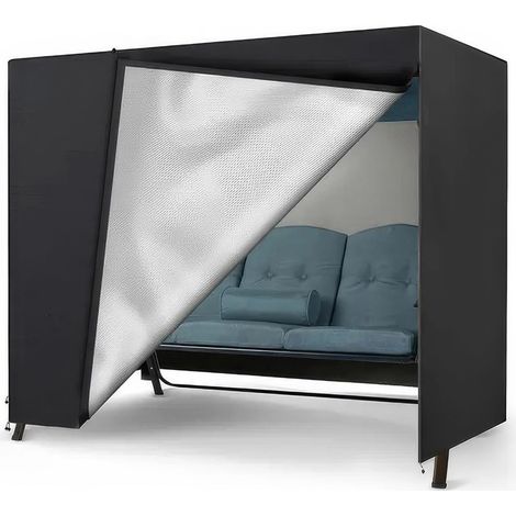 Housse de protection pour balancelle de jardin, 2/3 places, étanche, anti-poussière, anti-UV, indéchirable, pliable pour balancelle de jardin, terrasse, cour (1/5)