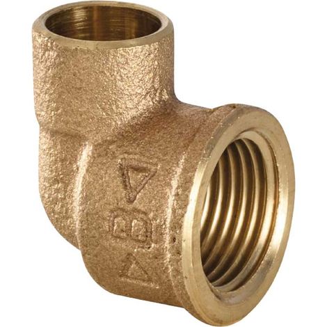 GOMITO A 90° FILETTATO FEMMINA IN BRONZO A SALDARE Ø22 x 1