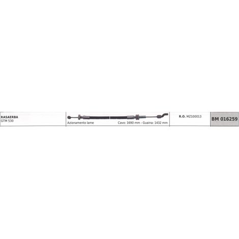 Cavo azionamento lame HONDA rasaerba GTM 530 cavo 1690 mm guaina 1432 mm