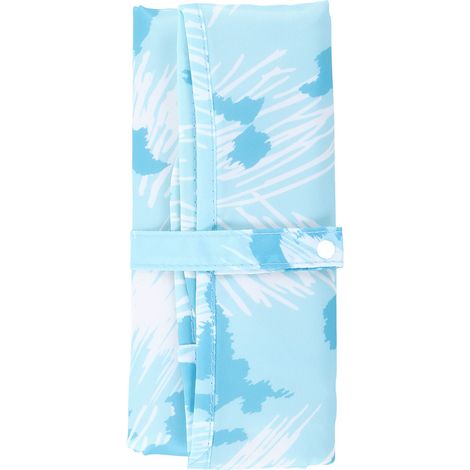 Matelas à langer imperméable, pliable et portable en nylon, bleu turquoise graffiti, pour la maison, la voiture et l'extérieur. (1/5)