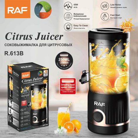 (Noir) Presse-agrumes électrique pour oranges fraîches - Extracteur de jus automatique domestique - Petit modèle portable - Presse-fruits (1/5)
