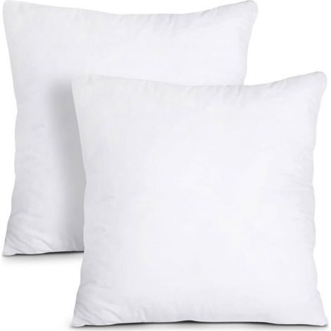 Coussin De Garnissage - 45 x 45 cm - Blanc - Usage Intérieur - Lot De 2 (1/4)