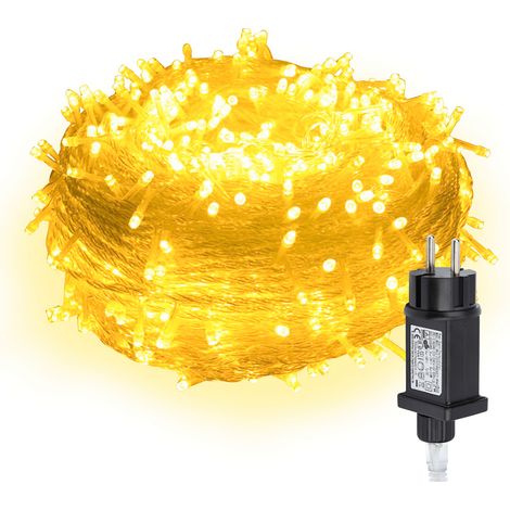 TolleTour 20M 200 LED catena luminosa bianco caldo 8 modalità luci per festa giardino interno decorazione illuminazione natalizia