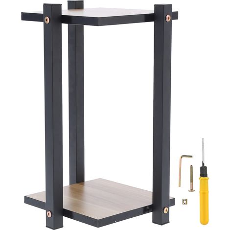 SteelWood Design Scaffale per Piante – 24x27x43 cm, portata 10 kg – Acciaio e Legno privo di formaldeide – Design moderno a tre gambe – Ideale per balcone e soggiorno (1/5)