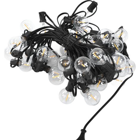 G40 50 LED-Lichterkette – Balkon/Garten/Terrasse – Warmweiß – Außenbeleuchtung – Dekoration – EU