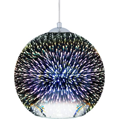 Lámpara de techo colgante bola de cristal plateada decoración moderna para la sala de estar Sessera