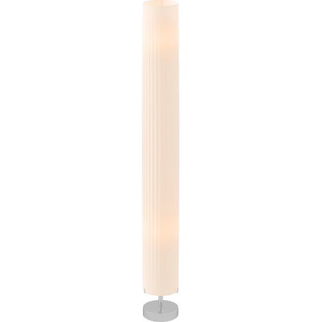 Lampadaire d'intérieur Lampe lampadaire colonne sur pied moderne lumière tamisée 40 W 14L x 14l x 120H cm inox blanc (1/5)