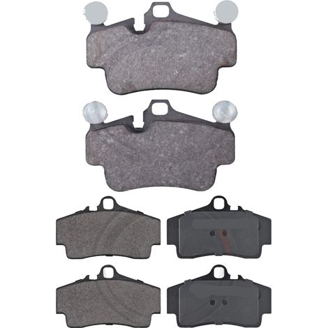 KIT PASTIGLIE FRENO ANTERIORI E POSTERIORI compatibile con PORSCHE CAYENNE (92A) / PASTIGLIE FRENANTI AUTO OEM P 65 021  P 65 026,P 65 027 / SOSTITUZIONE DIRETTA / BASSA POLVERE / SILENZIOSO (1/4)