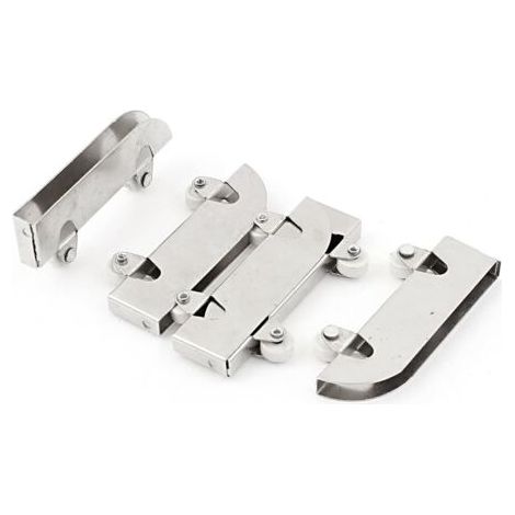 Stück Rollen für Glasschiebetüren, Doppelräder, Edelstahl, 5 mm (1/4)