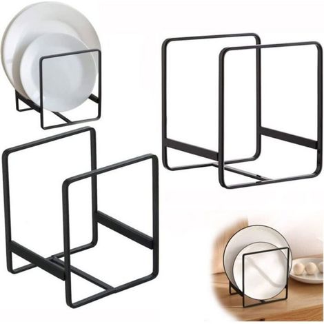 Gouttoir Vaisselle - Métal - Poignée Portable - Noir - Lot De 2