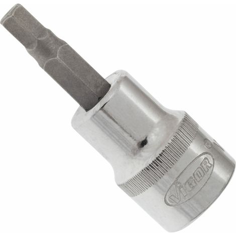 VIGOR Schraubendreher-Einsatz V2283N Vierkant hohl 10 mm (3/8 Zoll) Innen-Sechskant Profil 5 (1/4)