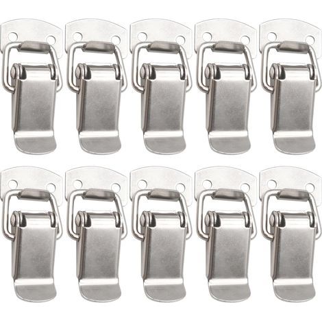 Lntyq 10 Pièces Fermeture à Levier 47mm Loquet à Bascule, Fermoir à Bascule Attache Capot, Fermoir à Ressort Loquet à Ressort pour Fenêtre, Meubles, Tiroir, Armoire, Boîte à Outils (1/5)