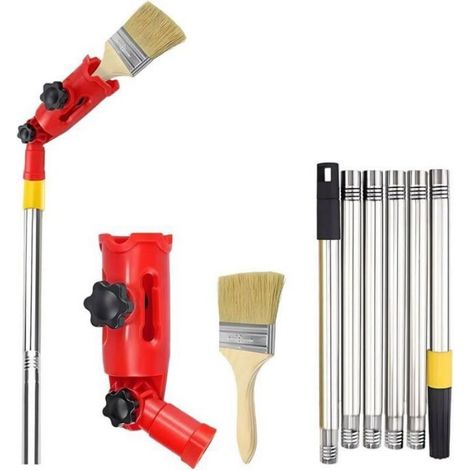 Rallonge de pinceau multi-angle, pinceau de peinture, barre d'extension de peinture murale, rouleau de peinture, barre télescopique, (1/3)