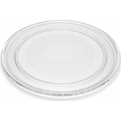 Assiette en verre lisse pour four à micro-ondes avec diamètre 24,5 cm compatible avec et différentes marques (1/3)