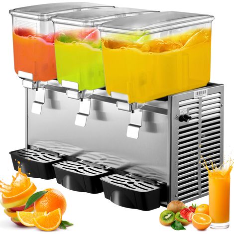 VEVOR Distributeur de jus commercial 36L, Distributeur de boissons froides YSJ12X3, pour les entreprises de restauration prosperes/y compris les chaines de restaurants/les depanneurs/les hotels